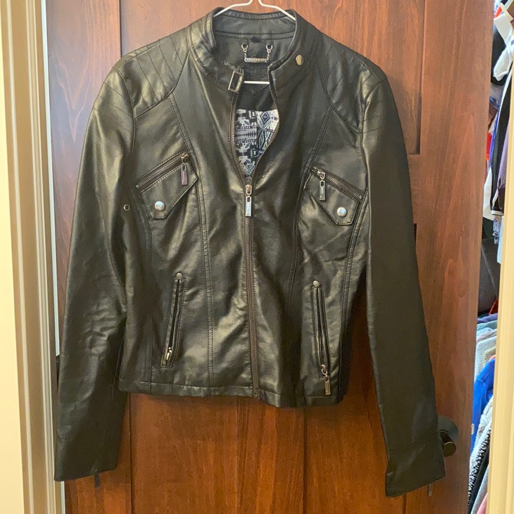 Black Faux Leather Jacket